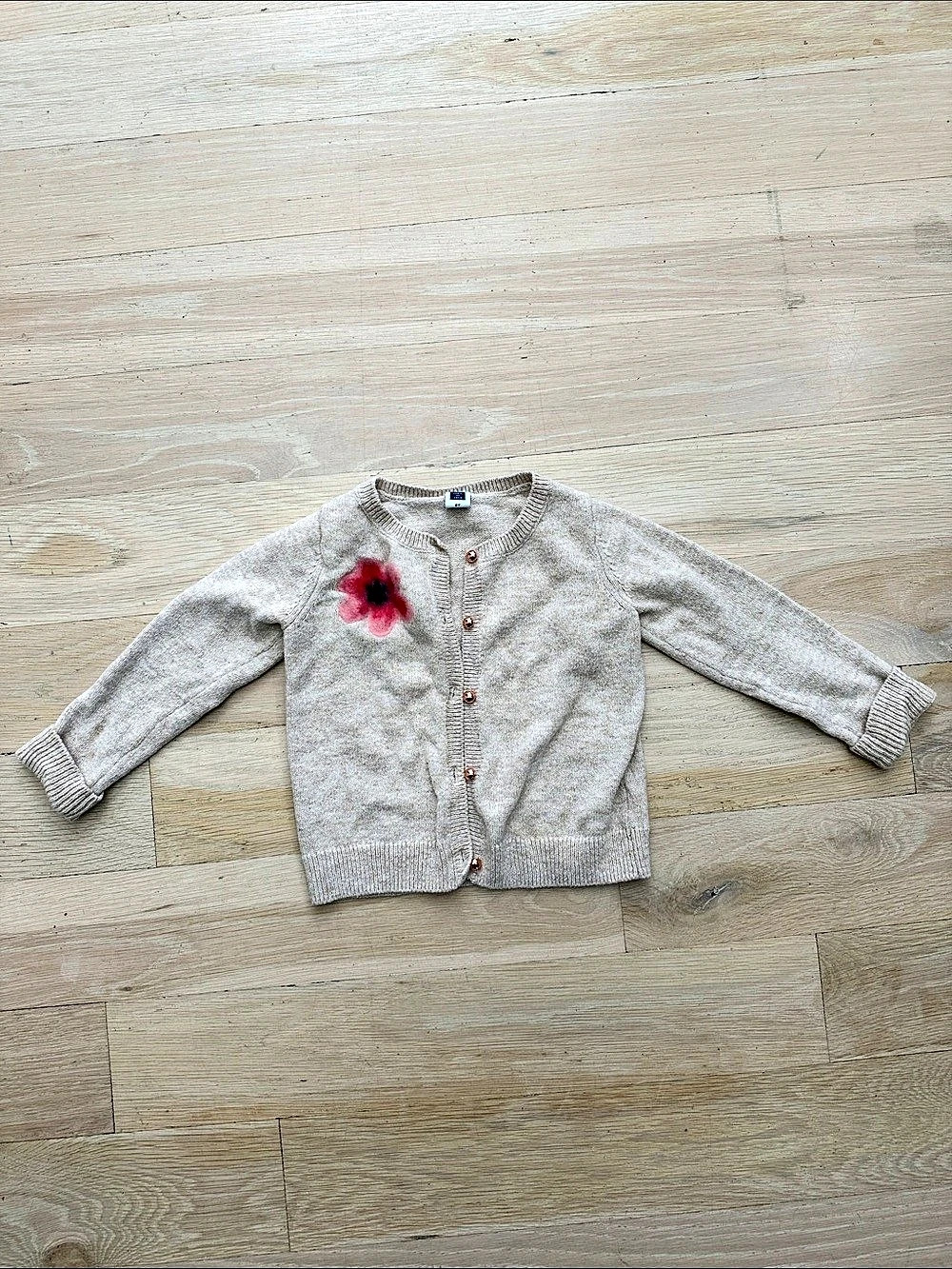 Janie and Jack Girls Cardigan Sweater Pink Flower Size 2T